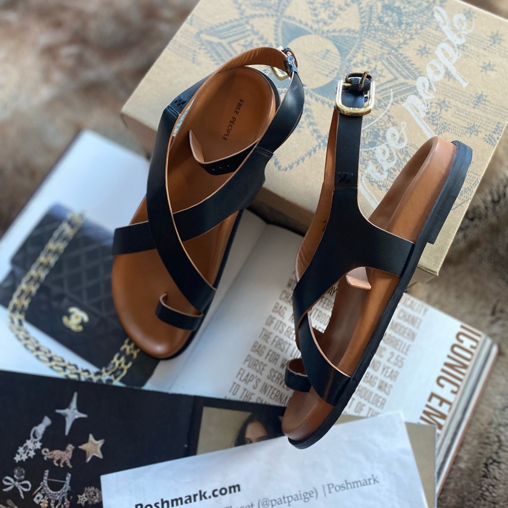 Free People Anya Criss-Cross Footbed Sandals